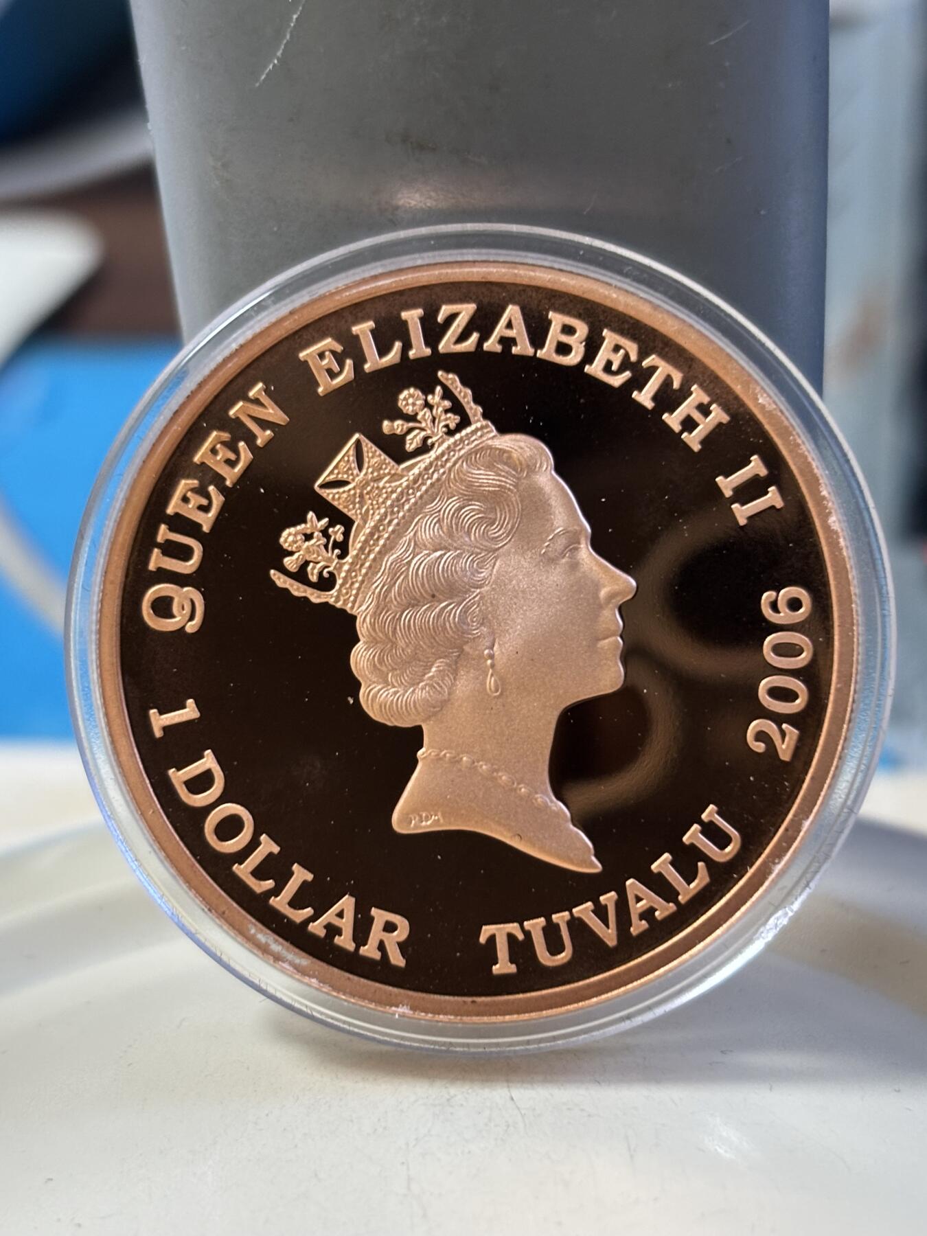 第181期拍卖 图瓦卢2006年澳大利亚联邦镀铜纪念银币，999银镀铜，发行5000枚