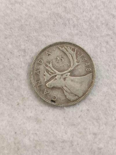 G&W世界散币，银币处理专场（第35场） - 加拿大1948年25分 银币