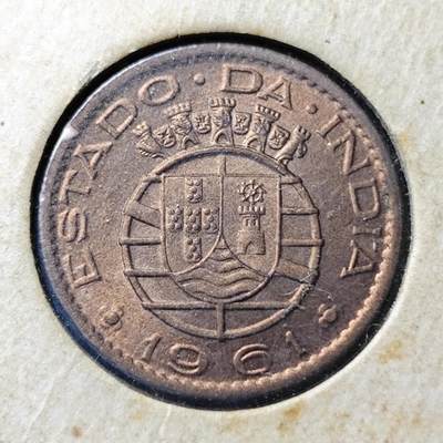 KK钱币收藏小铺  第365场  2月预留时间 周末发货 -  1961葡属印度10分铜币 好品