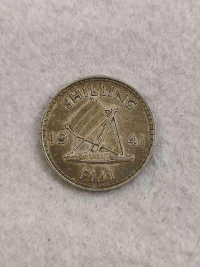 G&W世界散币，银币处理专场（第35场） - 英属斐济1941年1先令  银币