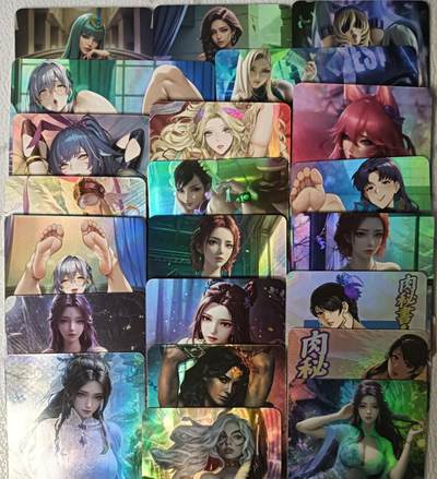 花开卡拍第46期（11月9号周日截拍，品控勿拍!!!拍品不寄存，运费5元，自制卡难免瑕疵，可能存在轻微撞角爆边等出厂瑕疵，品控介意勿拍！） - 国漫女神抱枕acg同人等  折光彩闪22张