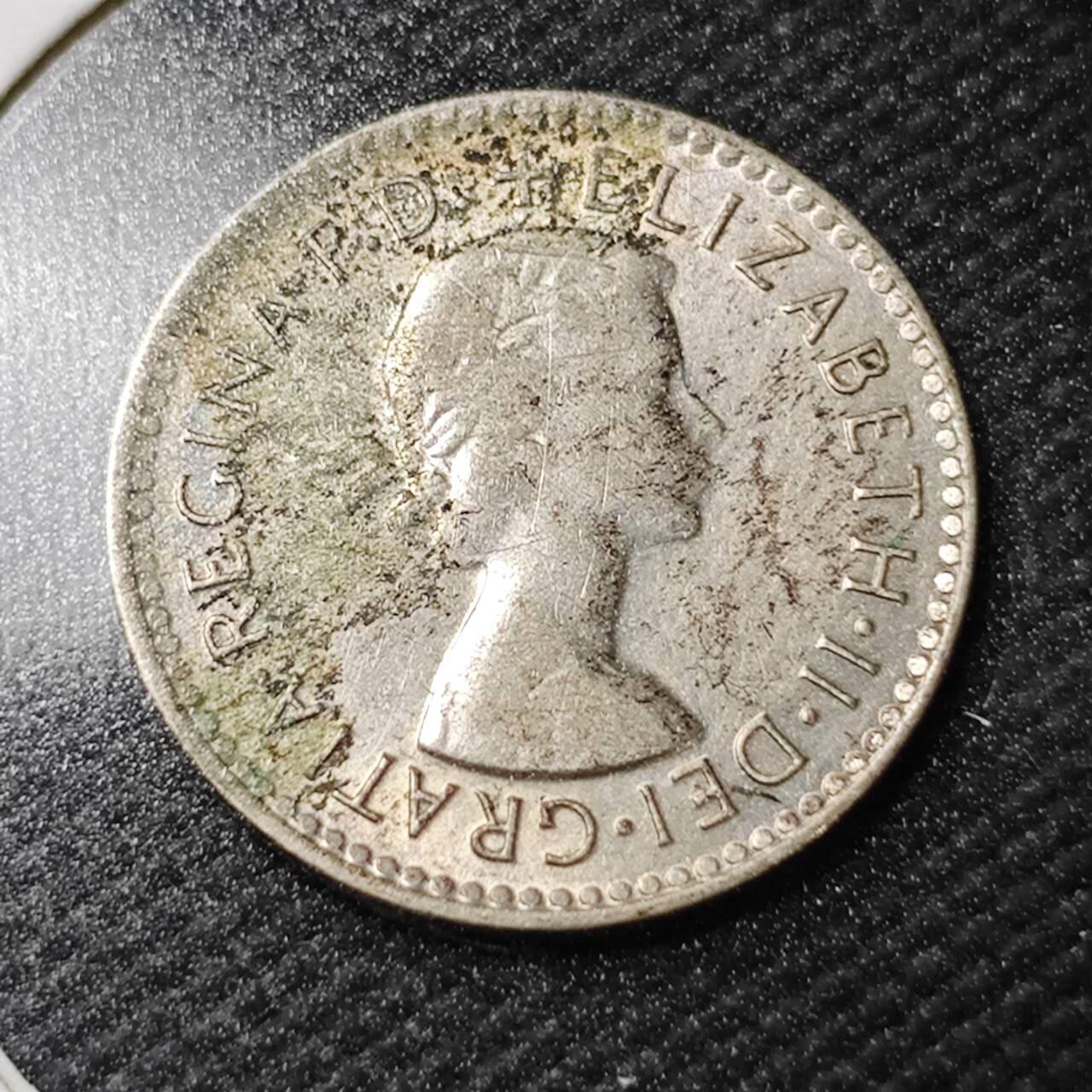 KK钱币收藏小铺  第365场  2月预留时间 周末发货  1958澳大利亚3便士银币