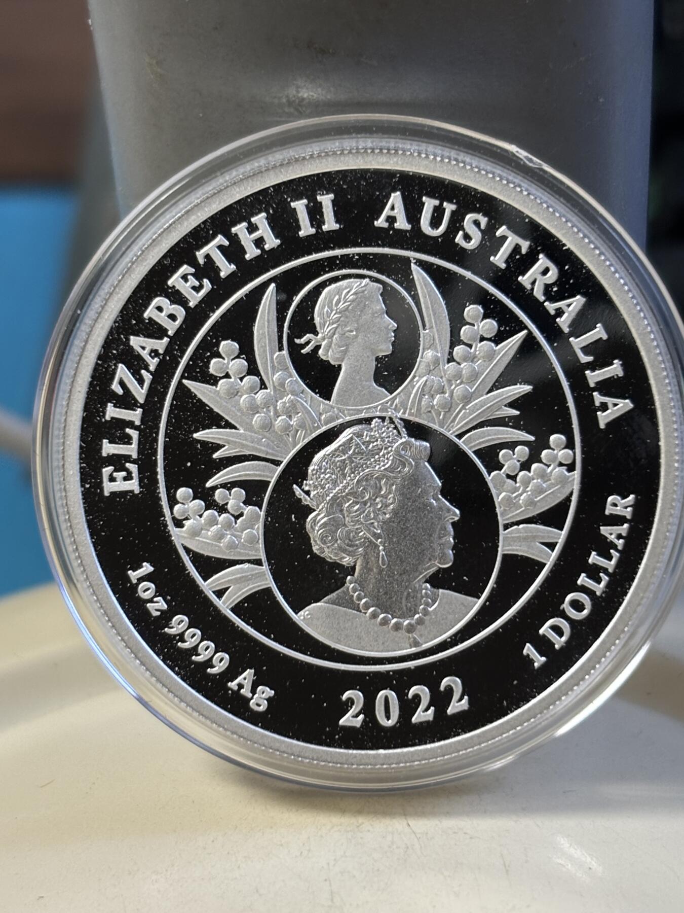 第181期拍卖 澳大利亚2022年伊丽莎白二世女王白金禧年纪念银币,9999银，发行5000枚