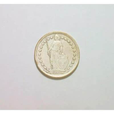 【银】瑞士1934年 女神站像1/2法郎银币 极美品 - 【银】瑞士1934年 女神站像1/2法郎银币 极美品