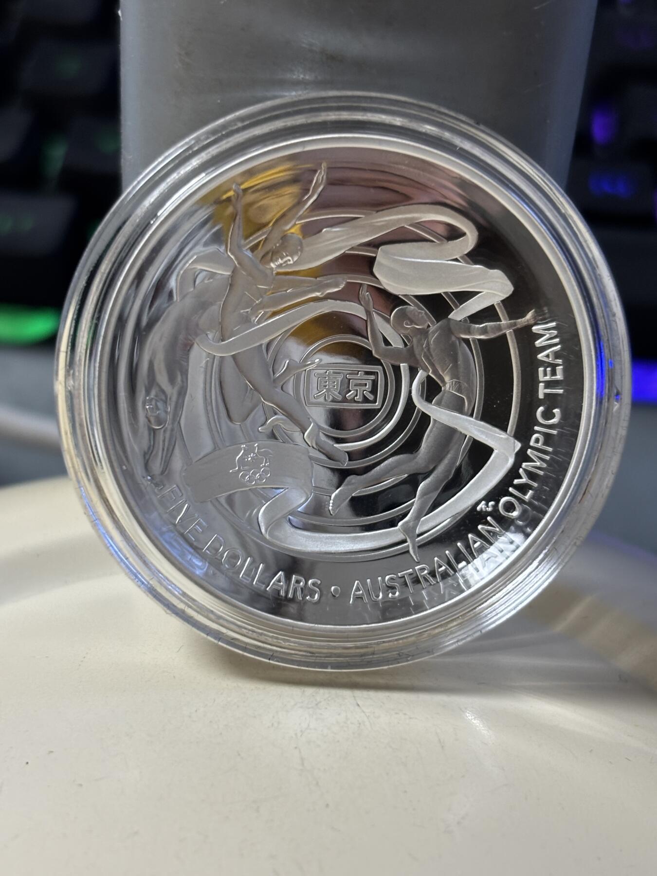 第181期拍卖 澳大利亚2020年东京奥运1盎司曲面精制纪念银币，9999银，发行2020枚