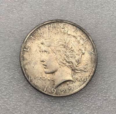 世界钱币专场拍卖 每周二开拍 - D版1922年美国和平鸽女神一美元流通银币