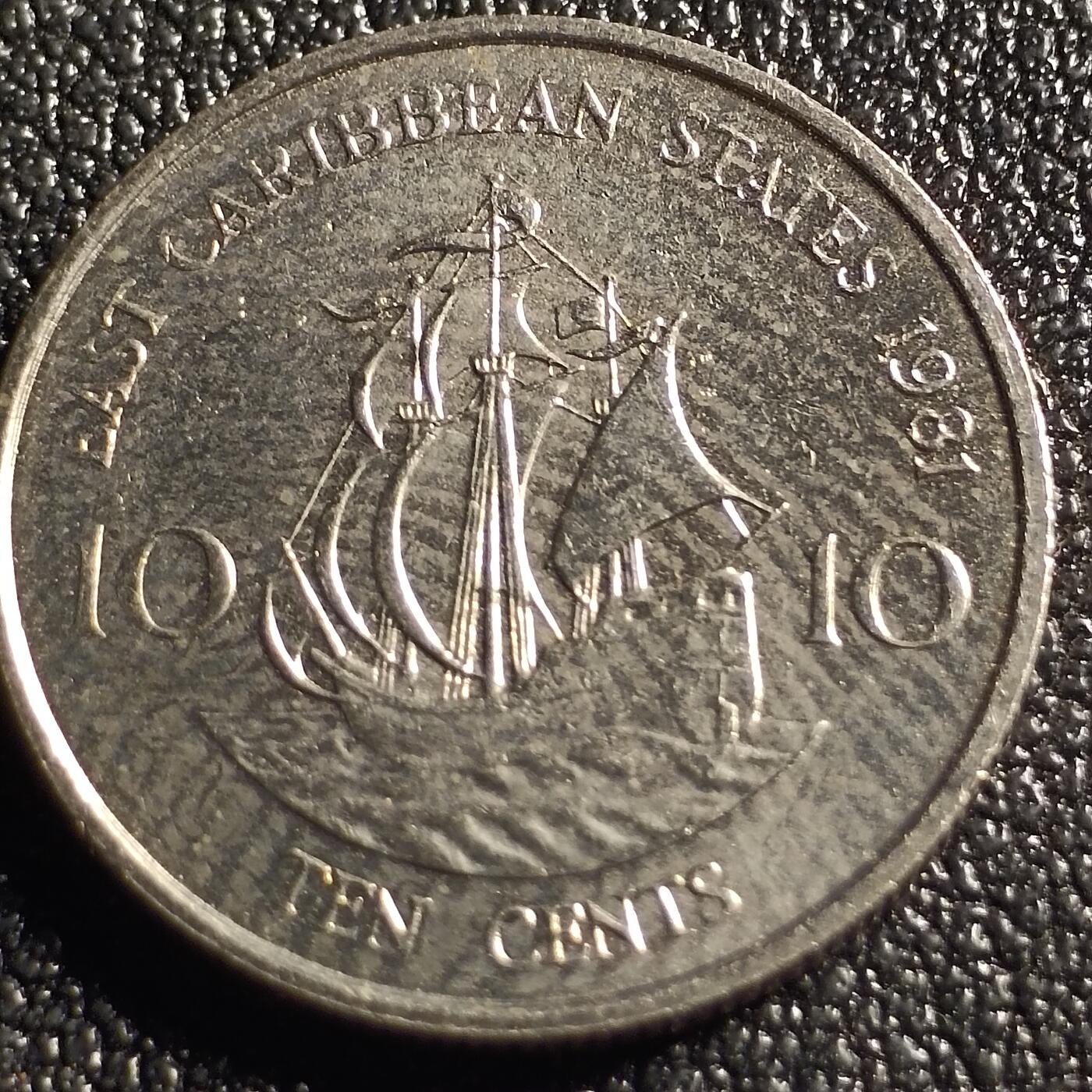 泉币菌-第128场-精品福利场(115场之后的本周末发货，感谢理解) 原光极美 英属东加勒比10分 帆船 18mm 女王钱币