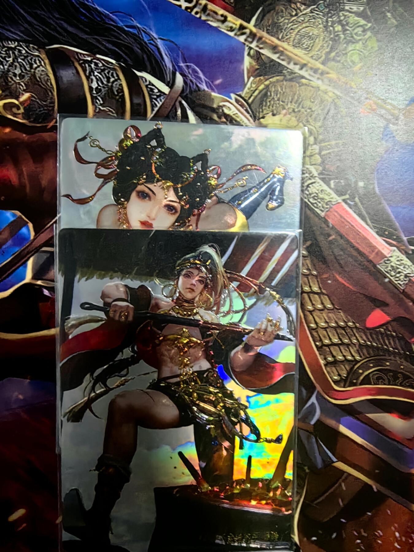 海绵宝宝卡牌专拍第7场(本场有自留价 鸽子勿扰 无佣金 各种亲签卡，套卡大套，自制卡难免瑕疵，可能存在轻微撞角爆边等出厂瑕疵，品控介意勿拍！) 卡玩帕克水浒姬镭光2张