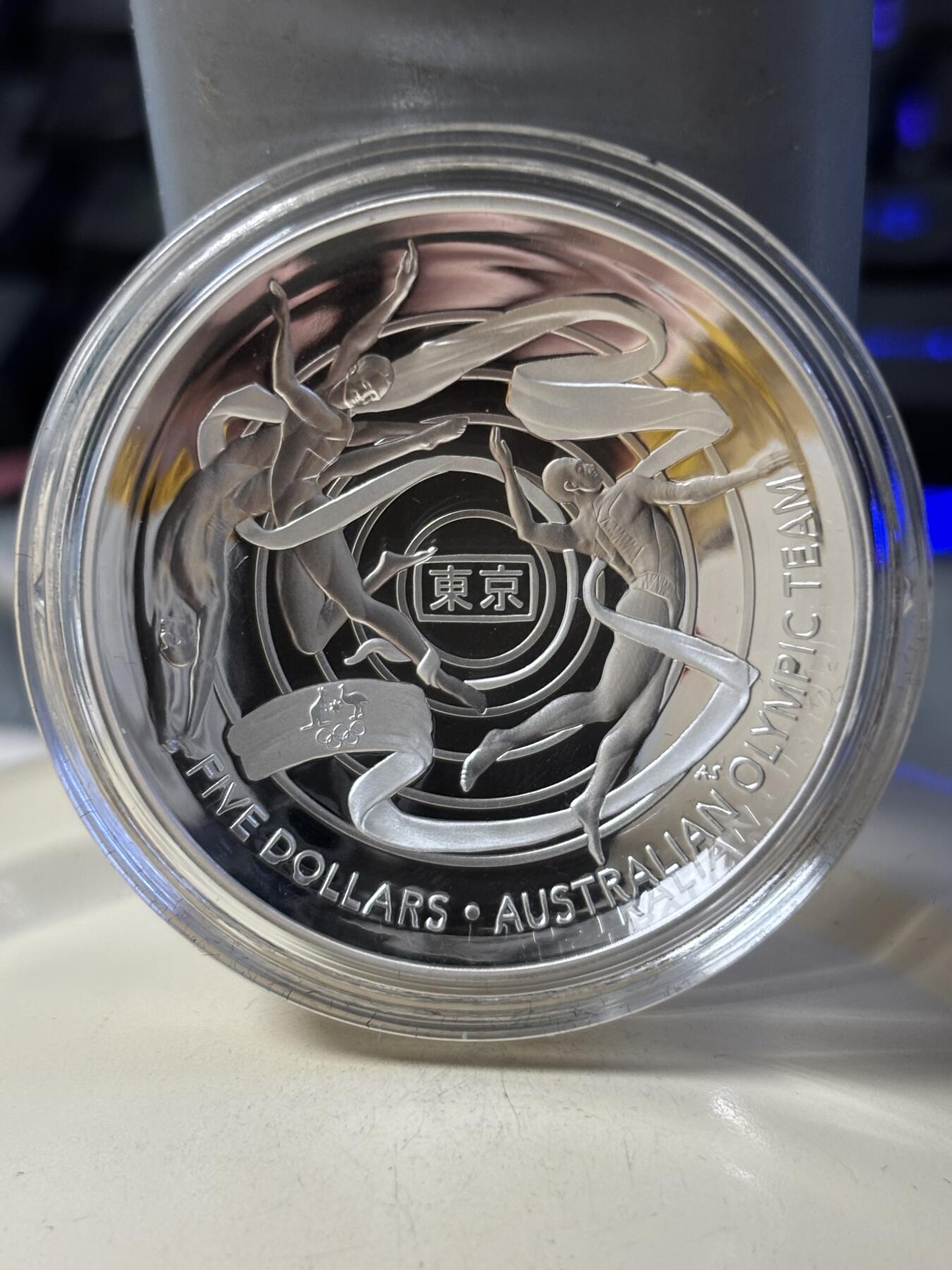第181期拍卖 澳大利亚2020年东京奥运1盎司曲面精制纪念银币，9999银，发行2020枚