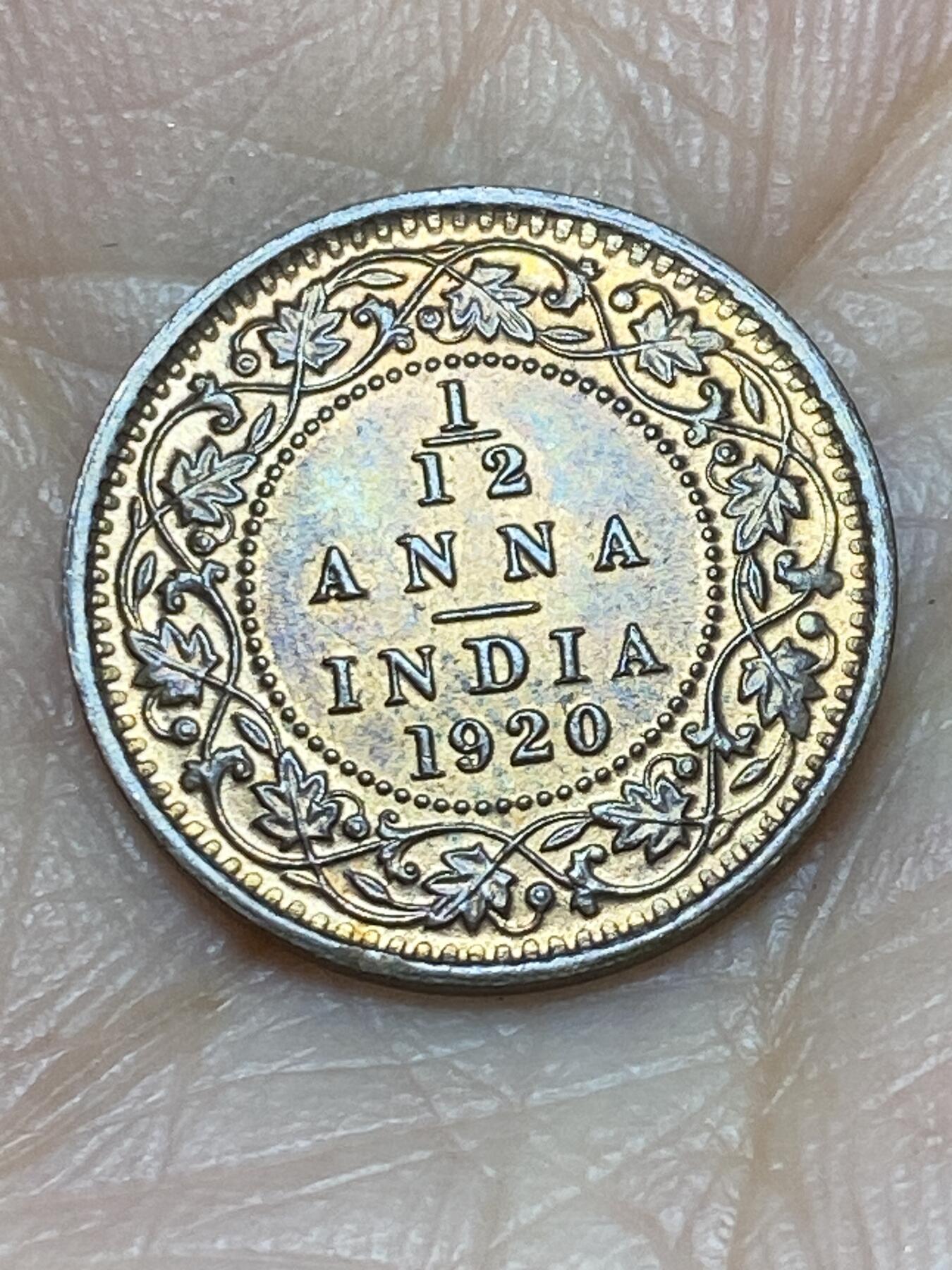 2025年第一百二十四场(总第一百五十场）外国好品散币(免佣金) 原光好品–英属印度1920年1/12安娜