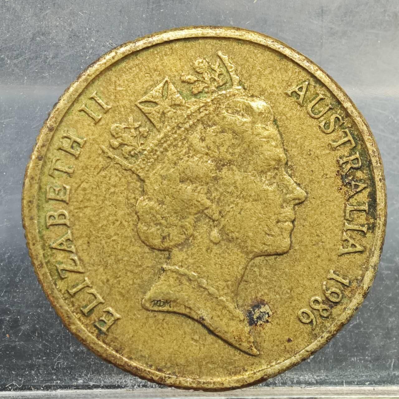 【淘币小摊】实时拍第七百八十九拍   散币场   满百包邮可预留二周 每周一统一发货   澳大利亚1986年和平年一元纪念币