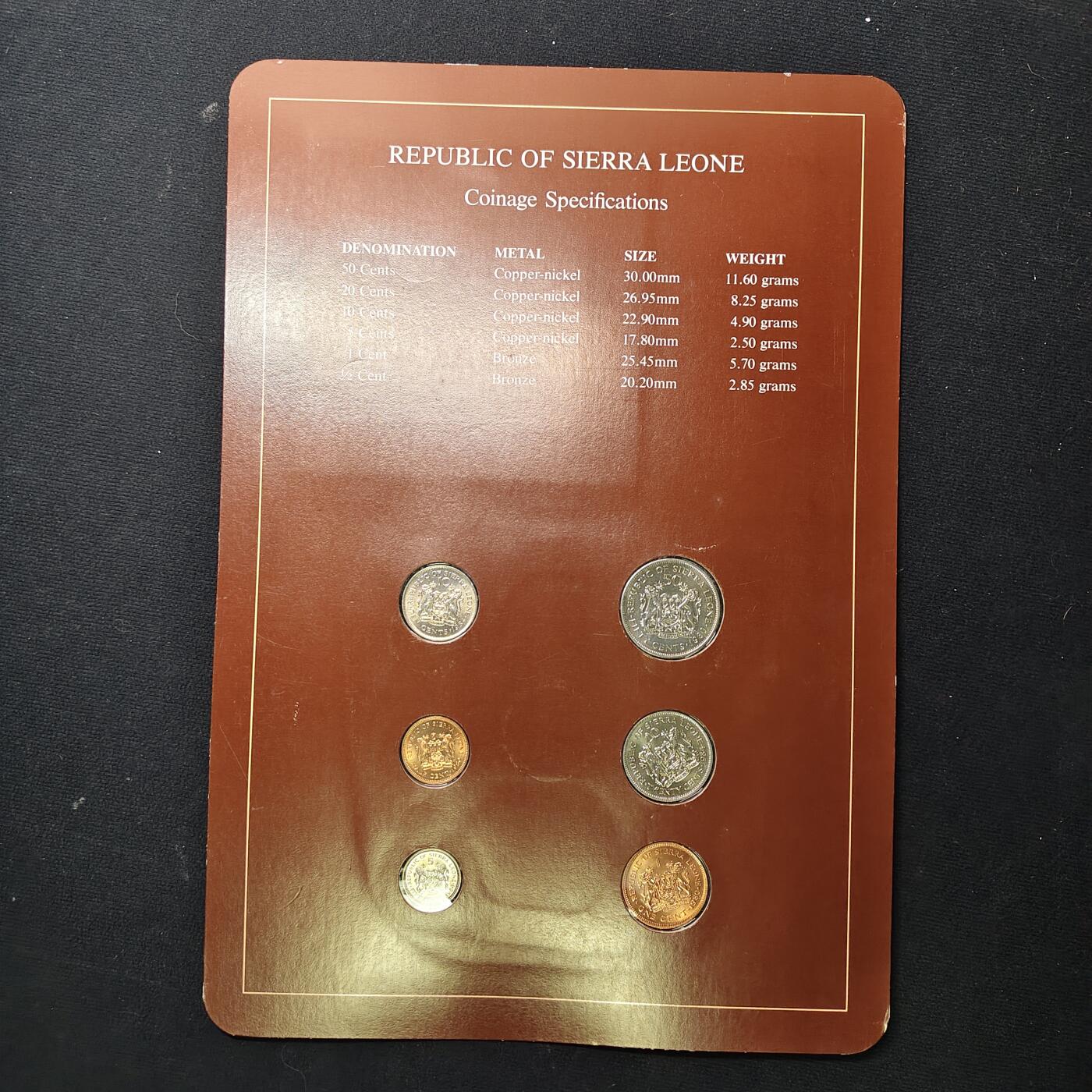 【全场包邮】纯粹捡漏拍475场（免费代拍第12场） 【富兰克林·世界各国硬币系列邮币卡】塞拉利昂共和国