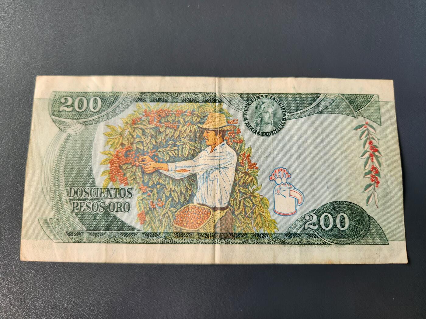 11月8号晚上8点 外国纸币自动截拍第53场 哥伦比亚1978年200原票