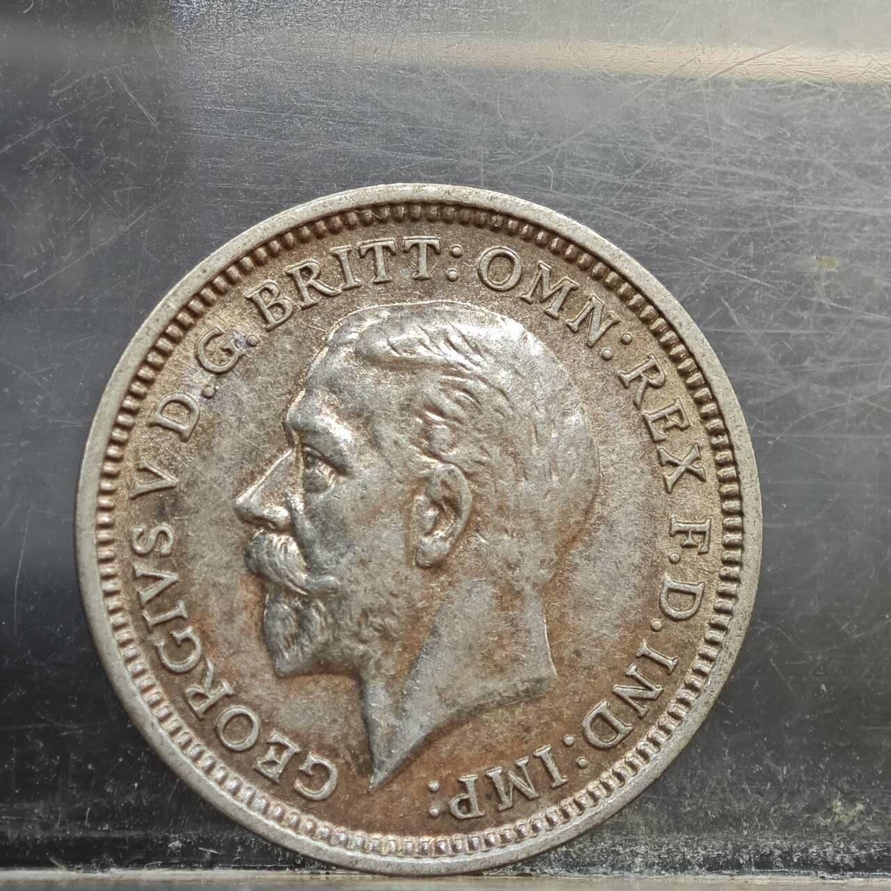 【淘币小摊】实时拍第七百八十九拍   散币场   满百包邮可预留二周 每周一统一发货   英国1934年乔治五世3便士银币