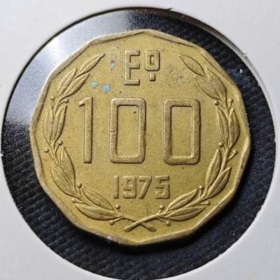 KK钱币收藏小铺  第365场  2月预留时间 周末发货 -  1975智利100比索