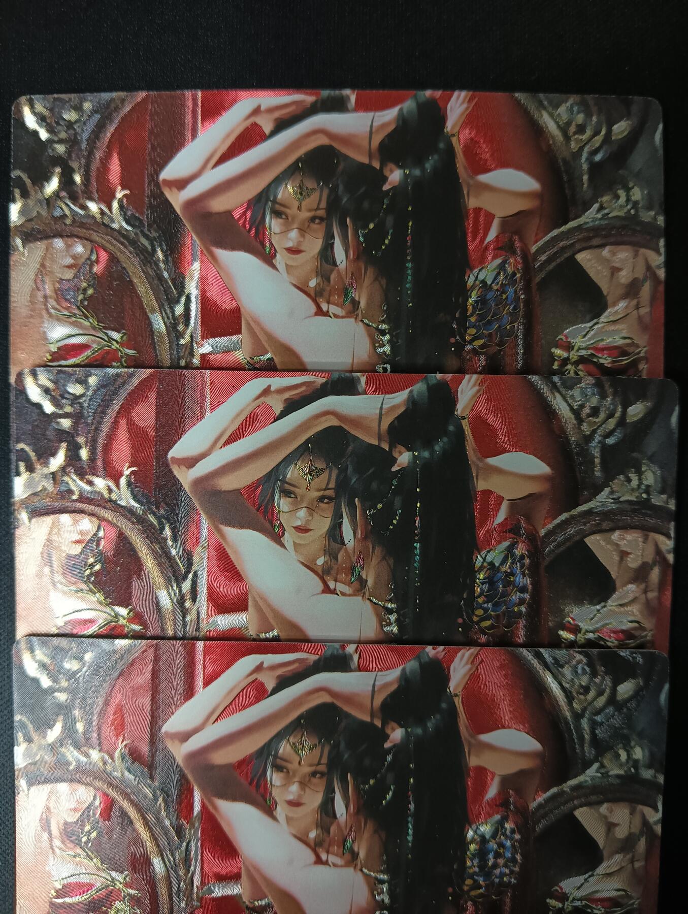 花开卡拍第46期（11月9号周日截拍，品控勿拍!!!拍品不寄存，运费5元，自制卡难免瑕疵，可能存在轻微撞角爆边等出厂瑕疵，品控介意勿拍！） 奇点卡牌 盲包卡 粗闪 挽鸿卷眠三宫