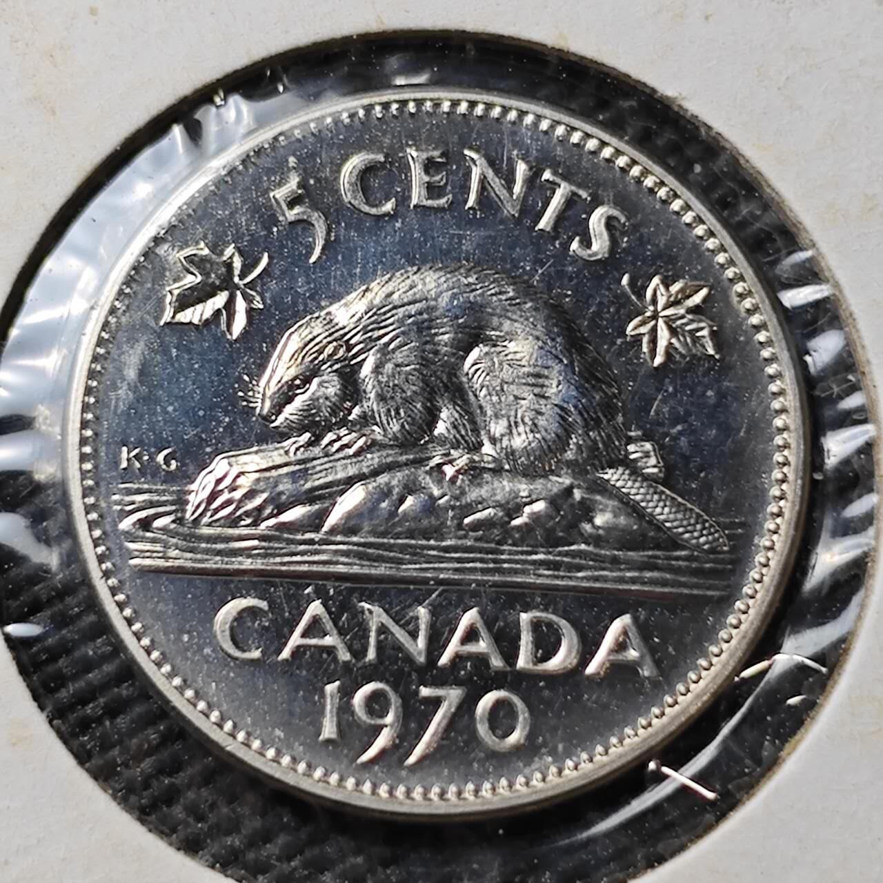 KK钱币收藏小铺  第365场  2月预留时间 周末发货  1970加拿大5分 好品