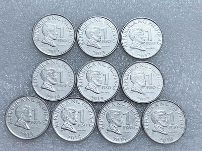 第一海外回流一元起拍收藏 散集专场  第262期 - 菲律宾1比索硬币 10枚