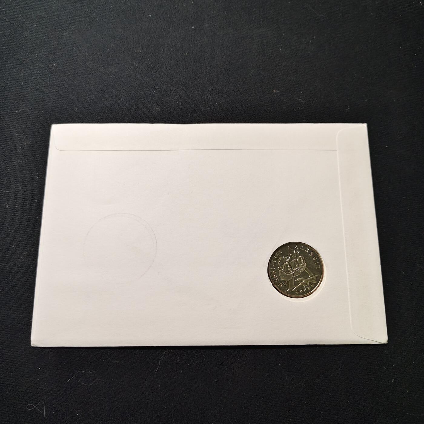 【全场包邮】纯粹捡漏拍475场（免费代拍第12场） 【邮币封】美国1995年半美元二战胜利50周年精制纪念邮币封