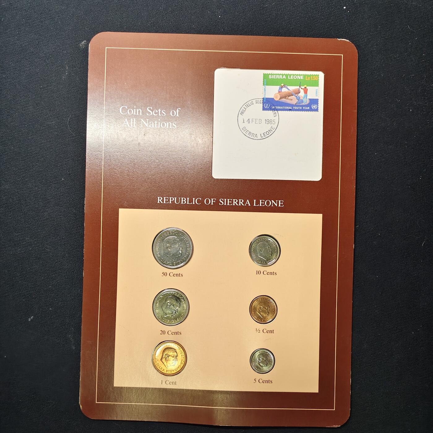 【全场包邮】纯粹捡漏拍475场（免费代拍第12场） 【富兰克林·世界各国硬币系列邮币卡】塞拉利昂共和国