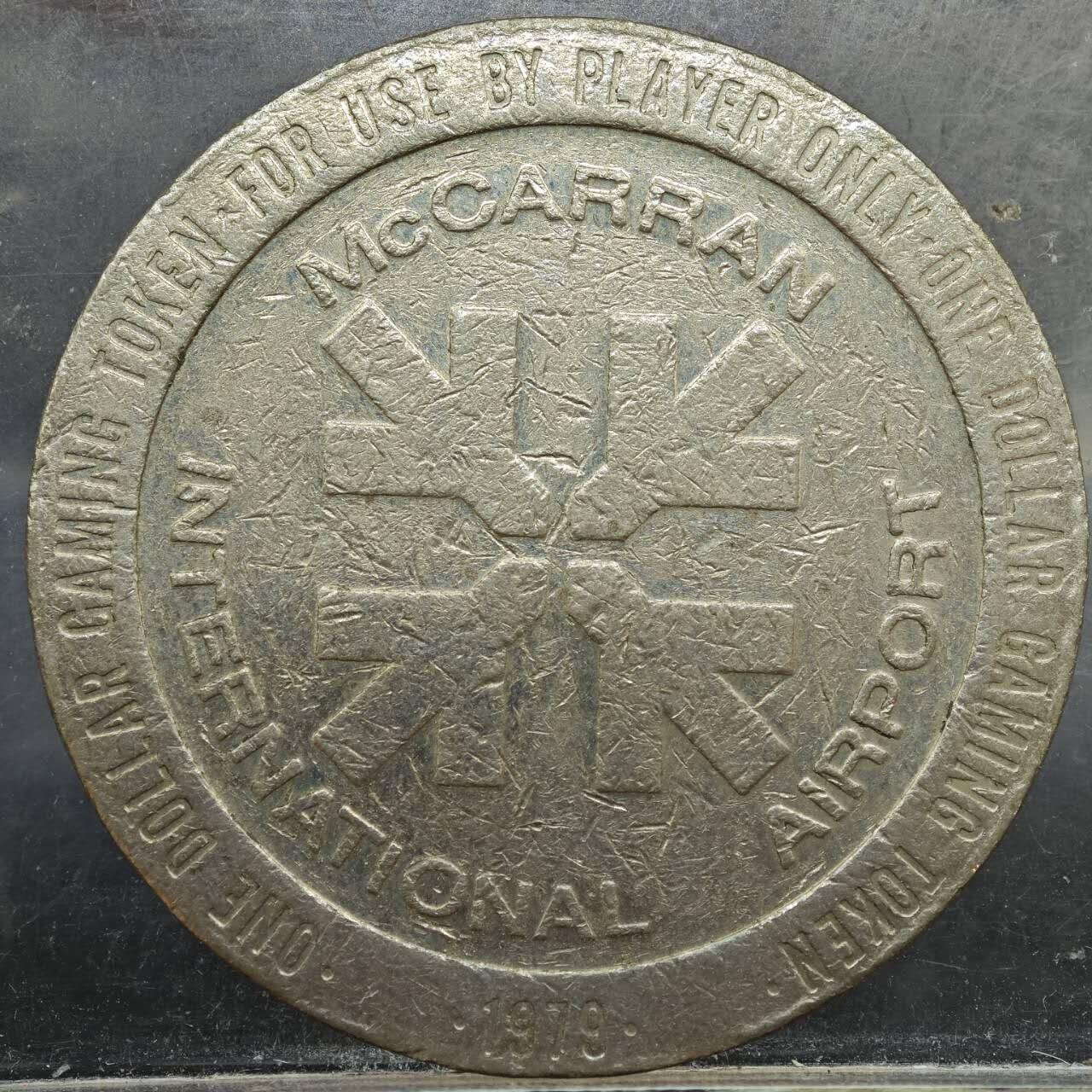 【淘币小摊】实时拍第七百八十九拍   散币场   满百包邮可预留二周 每周一统一发货   美国拉斯维加斯麦卡伦机场1美元代币