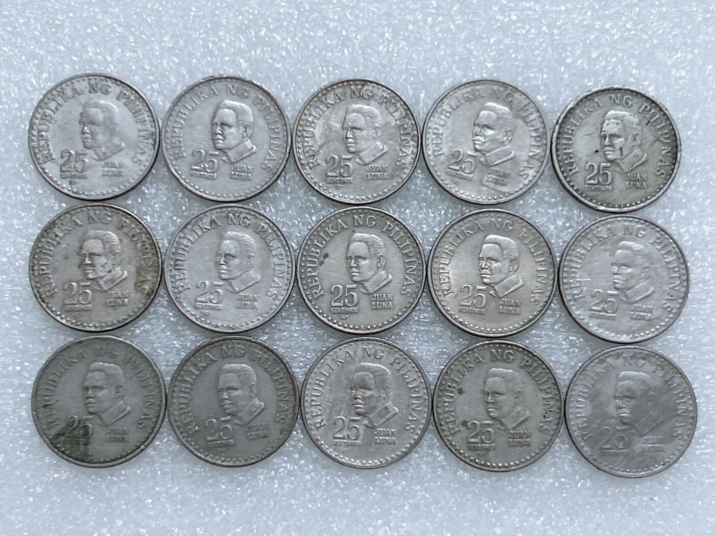 第一海外回流一元起拍收藏 散集专场  第262期 菲律宾25分 画家胡安•卢纳 铜镍币 15枚