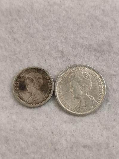 G&W世界散币，银币处理专场（第35场） - 荷兰10分 25分 银币2枚