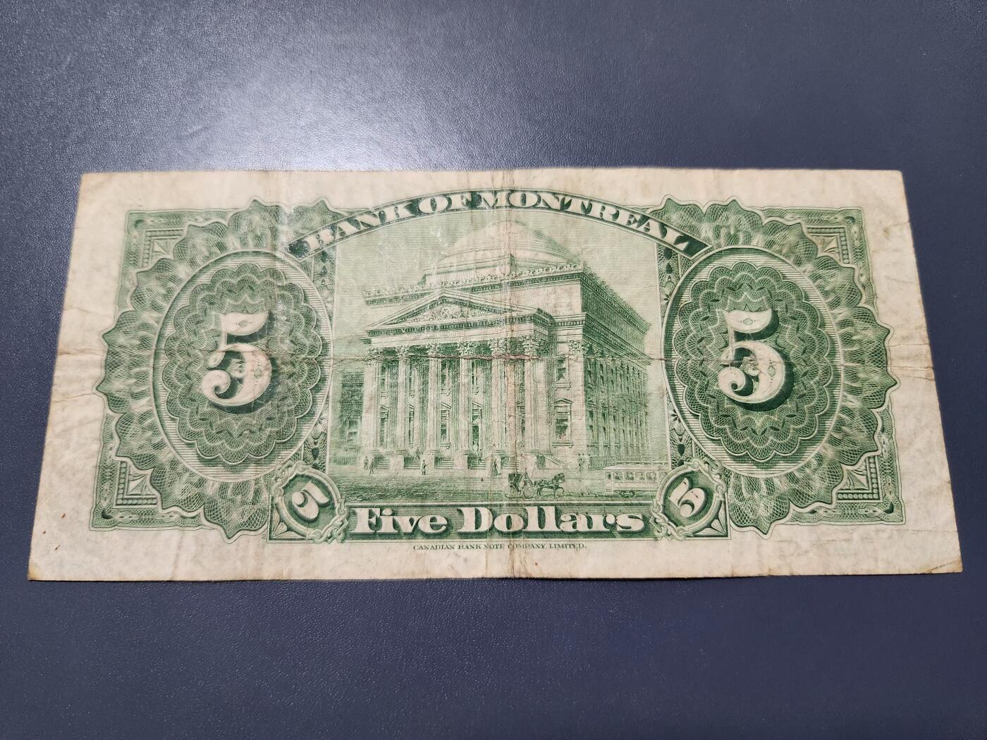 11月8号晚上8点 外国纸币自动截拍第53场 加拿大1935年5镑 稀少品种原票