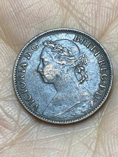 2025年第一百二十四场(总第一百五十场）外国好品散币(免佣金) - 英国🇬🇧1881年1法新(维多利亚女王中年桂冠第三版)