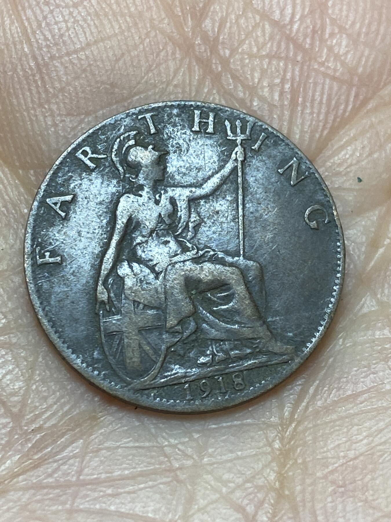 2025年第一百二十四场(总第一百五十场）外国好品散币(免佣金) 英国🇬🇧1918年1法新(乔治五世第一版，关门年)