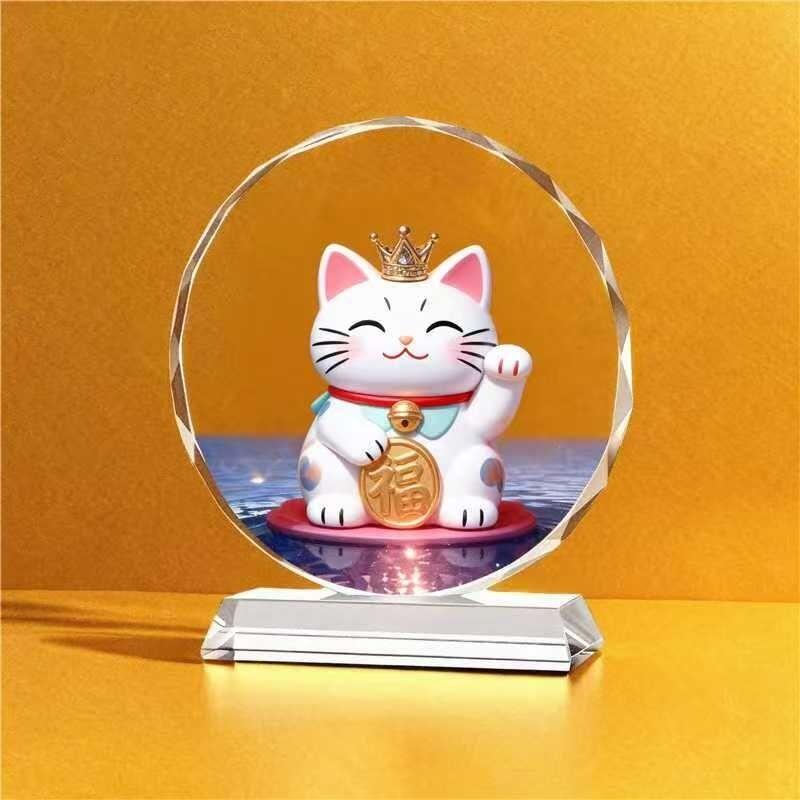 同乐钱币， 新款家居摆件招财猫牡丹花八骏客厅玄关电视柜卧室办公室送礼佳品