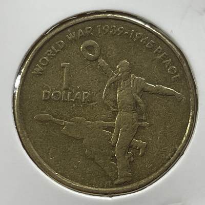 【澳大利亚硬币】限时专场（1澳元 ~4.6557人民币 ） - 2005年1澳元（二战胜利60周年纪念币）一枚  【04】