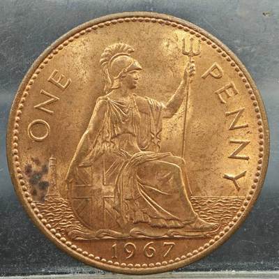【淘币小摊】实时拍第七百八十九拍   散币场   满百包邮可预留二周 每周一统一发货   - 英国1967年一便士铜币