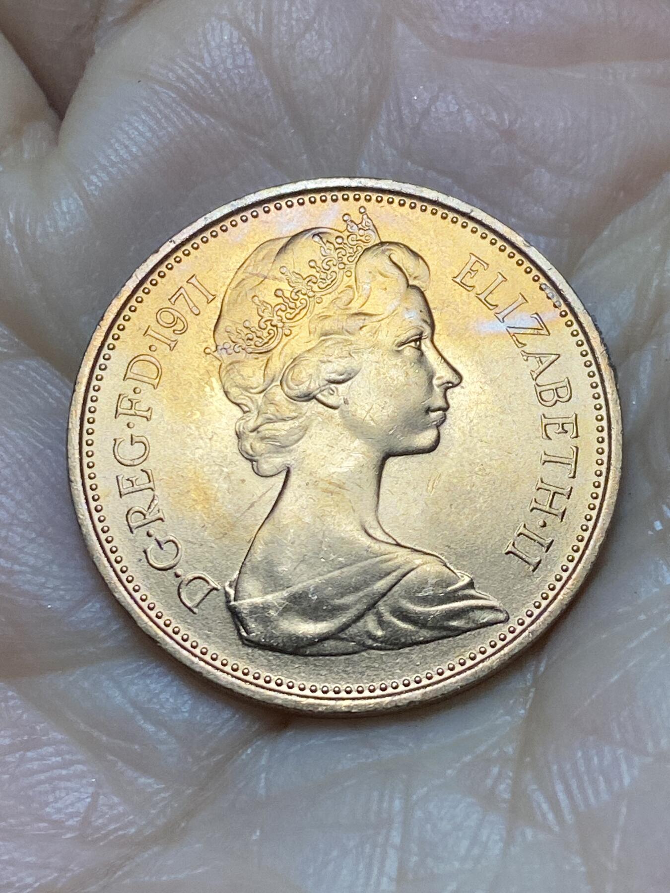 2025年第一百二十四场(总第一百五十场）外国好品散币(免佣金) 全新英国🇬🇧1971年2新便士