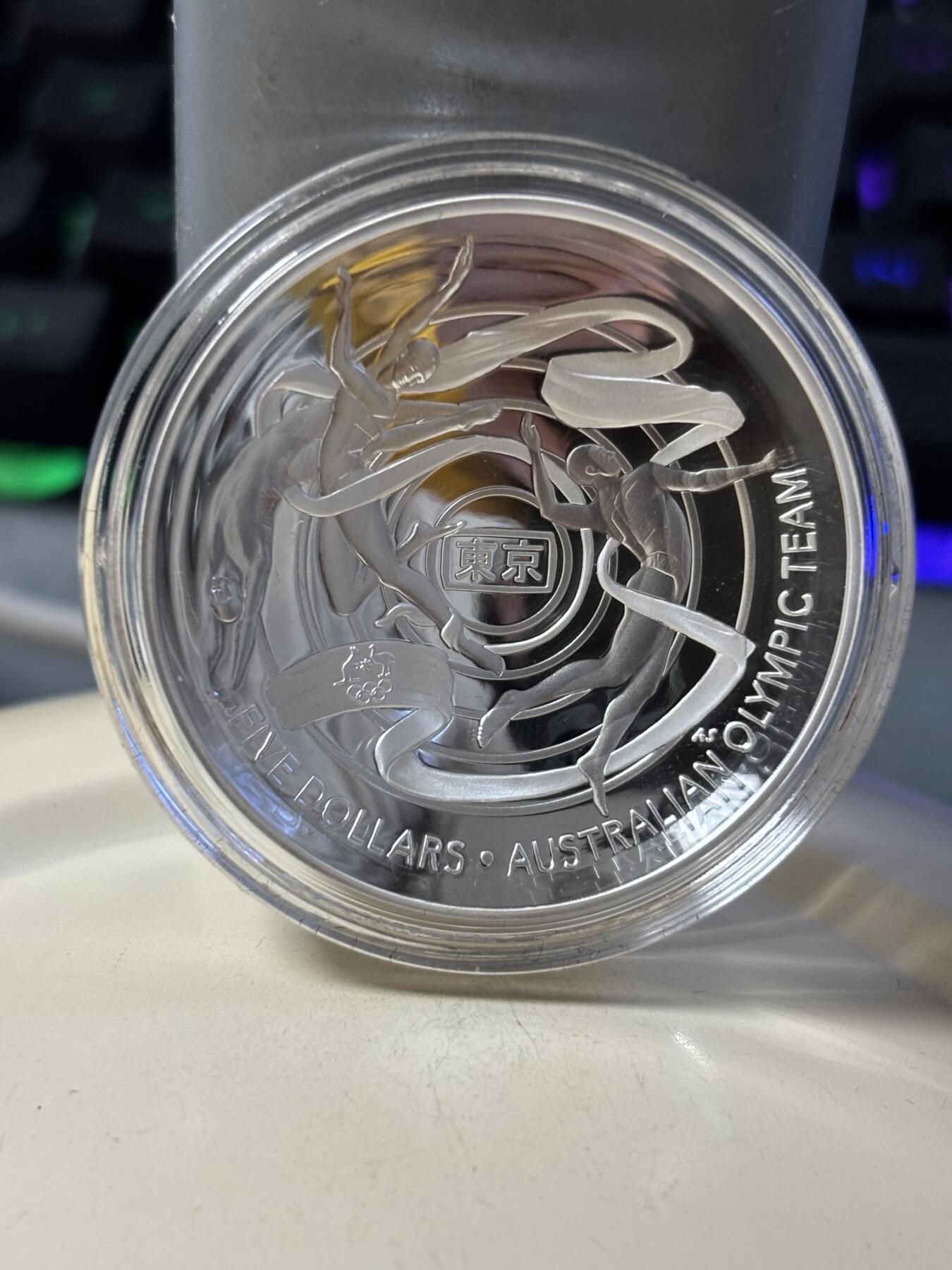 第181期拍卖 澳大利亚2020年东京奥运1盎司曲面精制纪念银币，9999银，发行2020枚