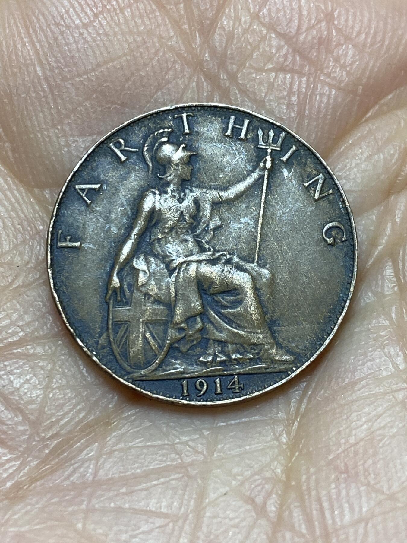 2025年第一百二十四场(总第一百五十场）外国好品散币(免佣金) 英国🇬🇧1914年1法新(乔治五世第一版)