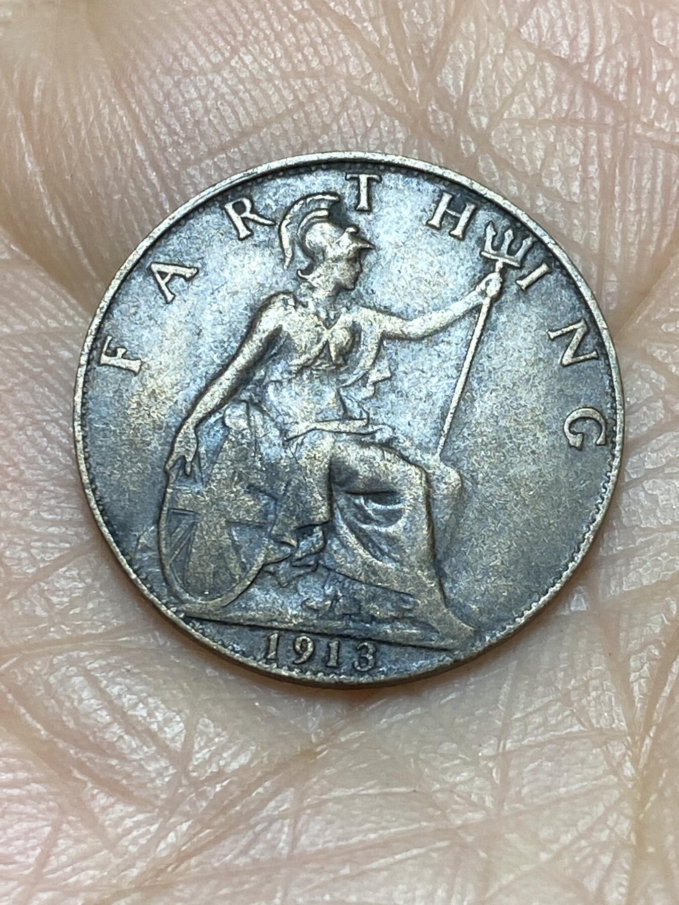 2025年第一百二十四场(总第一百五十场）外国好品散币(免佣金) 英国🇬🇧1913年1法新(乔治五世第一版)