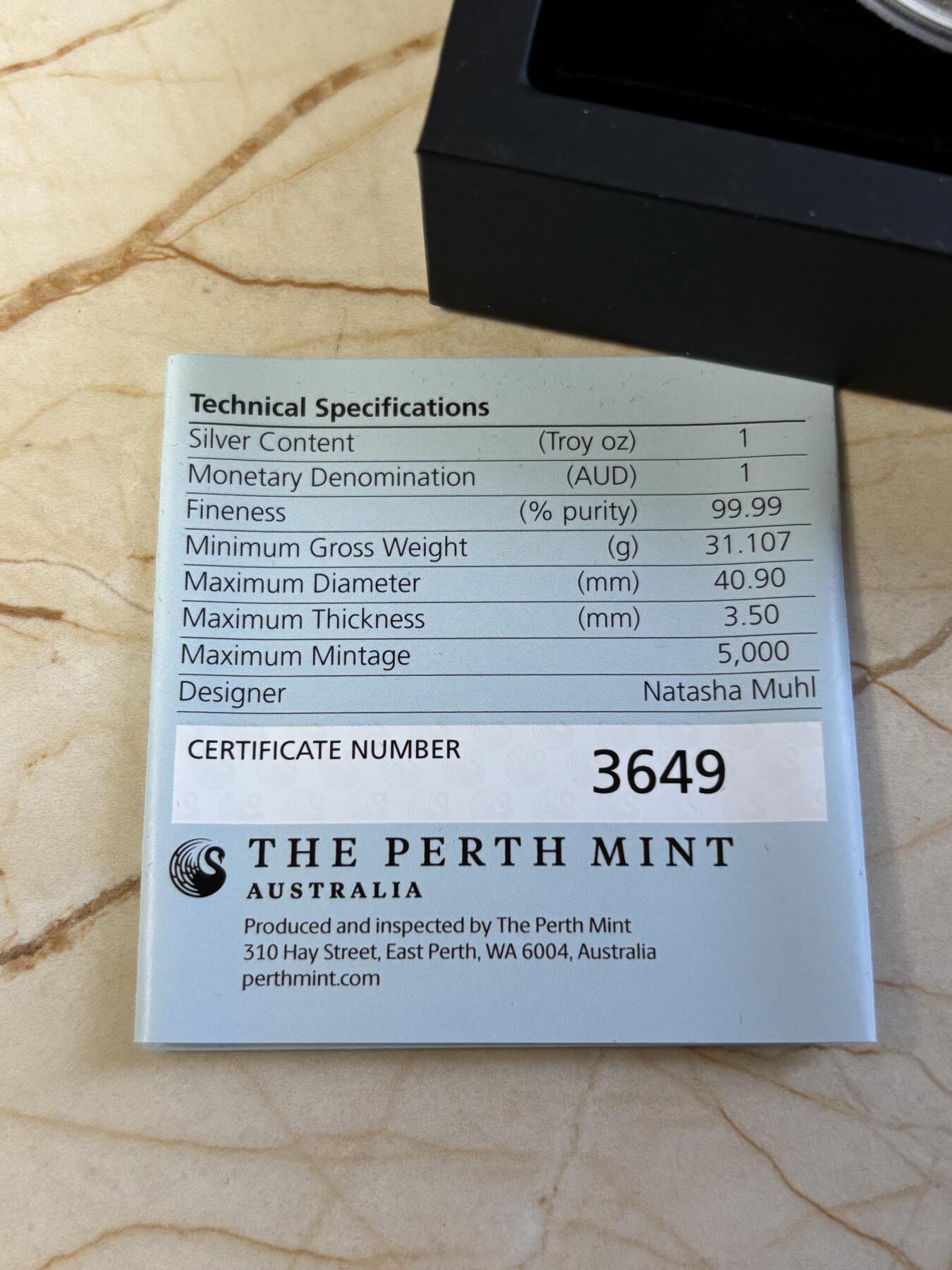 第181期拍卖 澳大利亚2022年伊丽莎白二世女王白金禧年纪念银币,9999银，发行5000枚