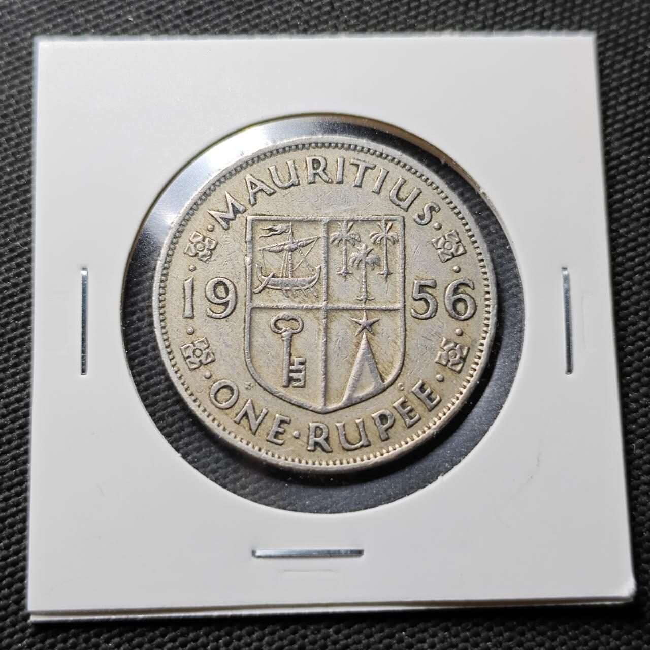 KK钱币收藏小铺  第365场  2月预留时间 周末发货  1956英属毛里求斯1比索