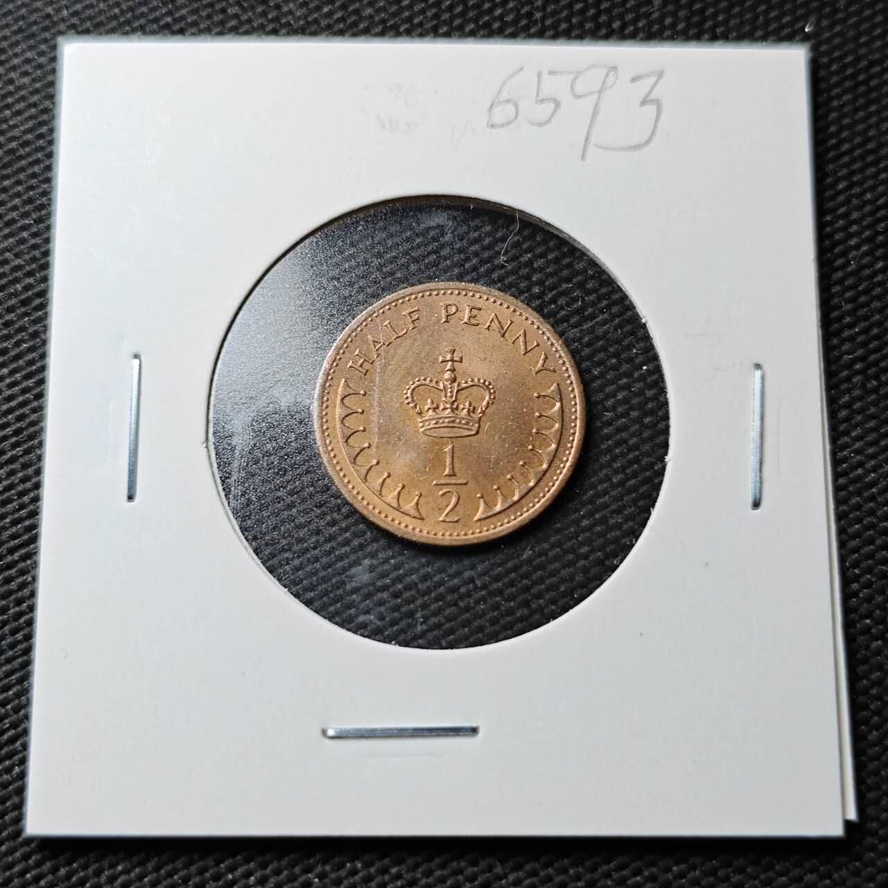 KK钱币收藏小铺  第365场  2月预留时间 周末发货  1982英国半便士铜币