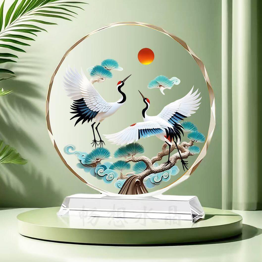 同乐钱币， 水晶招财福禄寿喜轻奢家用客厅店铺办公室供奉公司开业中国风摆件