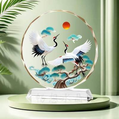 同乐钱币， - 水晶招财福禄寿喜轻奢家用客厅店铺办公室供奉公司开业中国风摆件