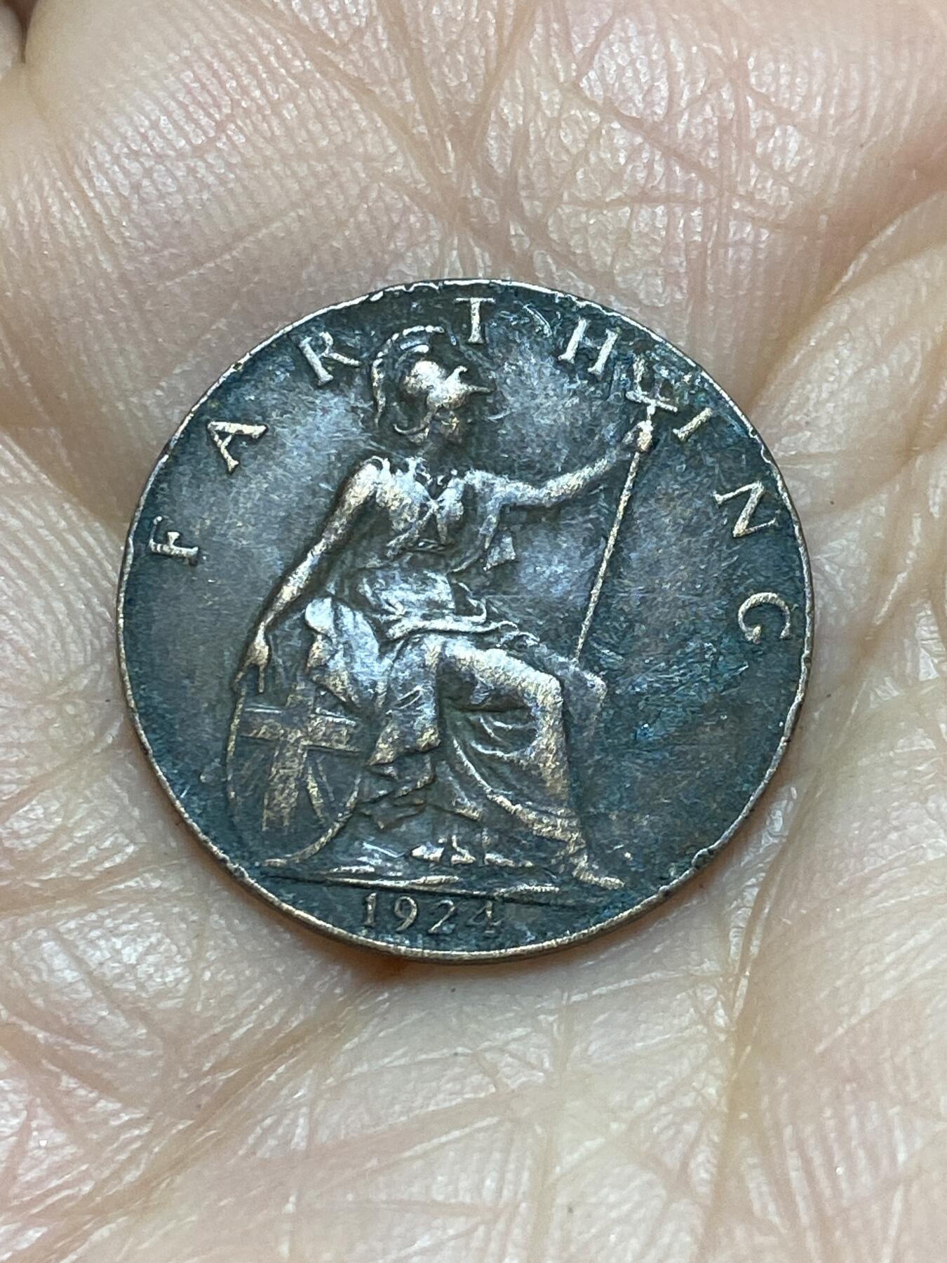 2025年第一百二十四场(总第一百五十场）外国好品散币(免佣金) 英国🇬🇧1924年1法新(乔治五世第二版)