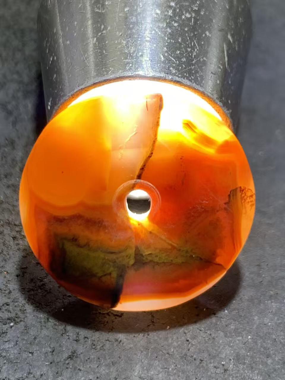 北漂战国红玛瑙通货平安扣一个！