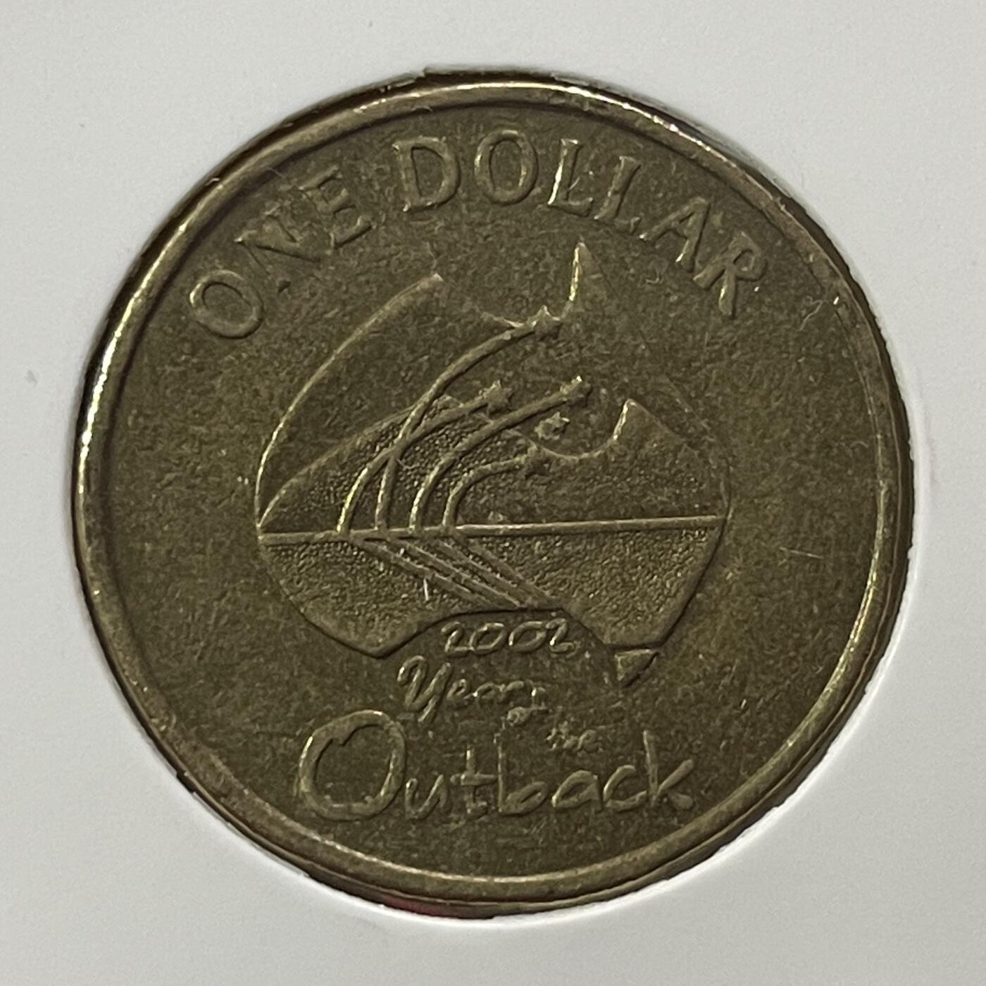 【澳大利亚硬币】限时专场（1澳元 ~4.6557人民币 ） 2002年 1澳元（内陆年纪念币）一枚  【01】