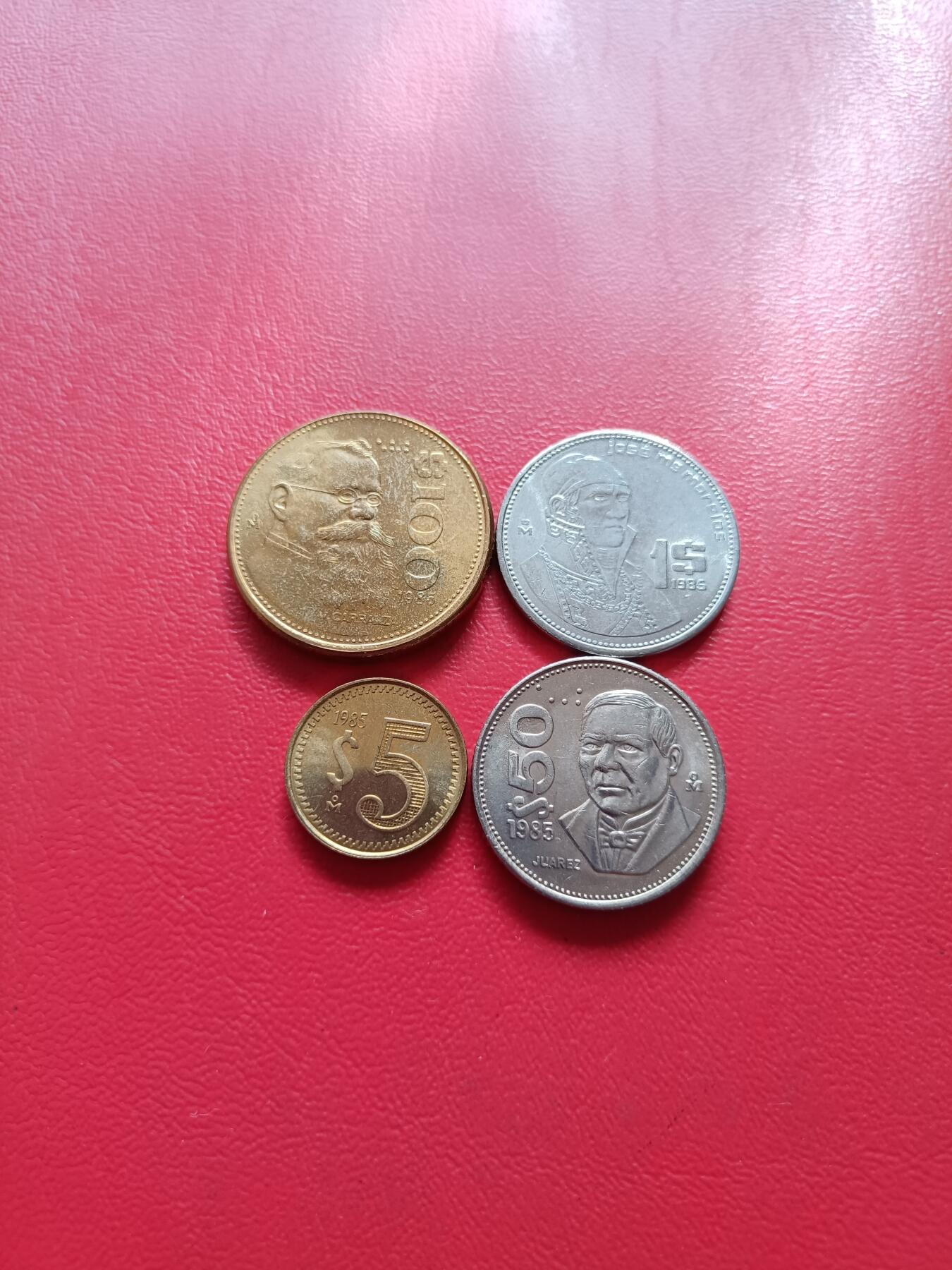 【云涧收藏】第七十七场 墨西哥1985年4枚，UNC