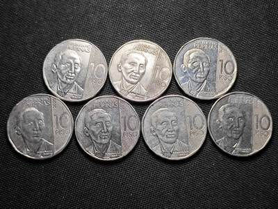 KK钱币收藏小铺  第364场  2月预留时间 周末发货 -  菲律宾10比索一组7枚