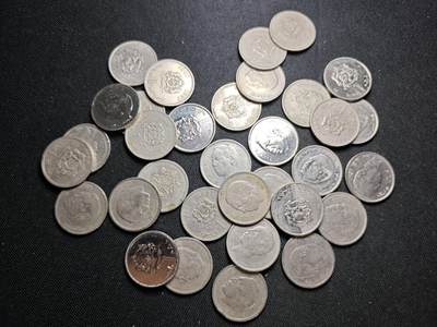 KK钱币收藏小铺  第364场  2月预留时间 周末发货 -  摩洛哥1迪拉姆，0.5迪拉姆一组40枚