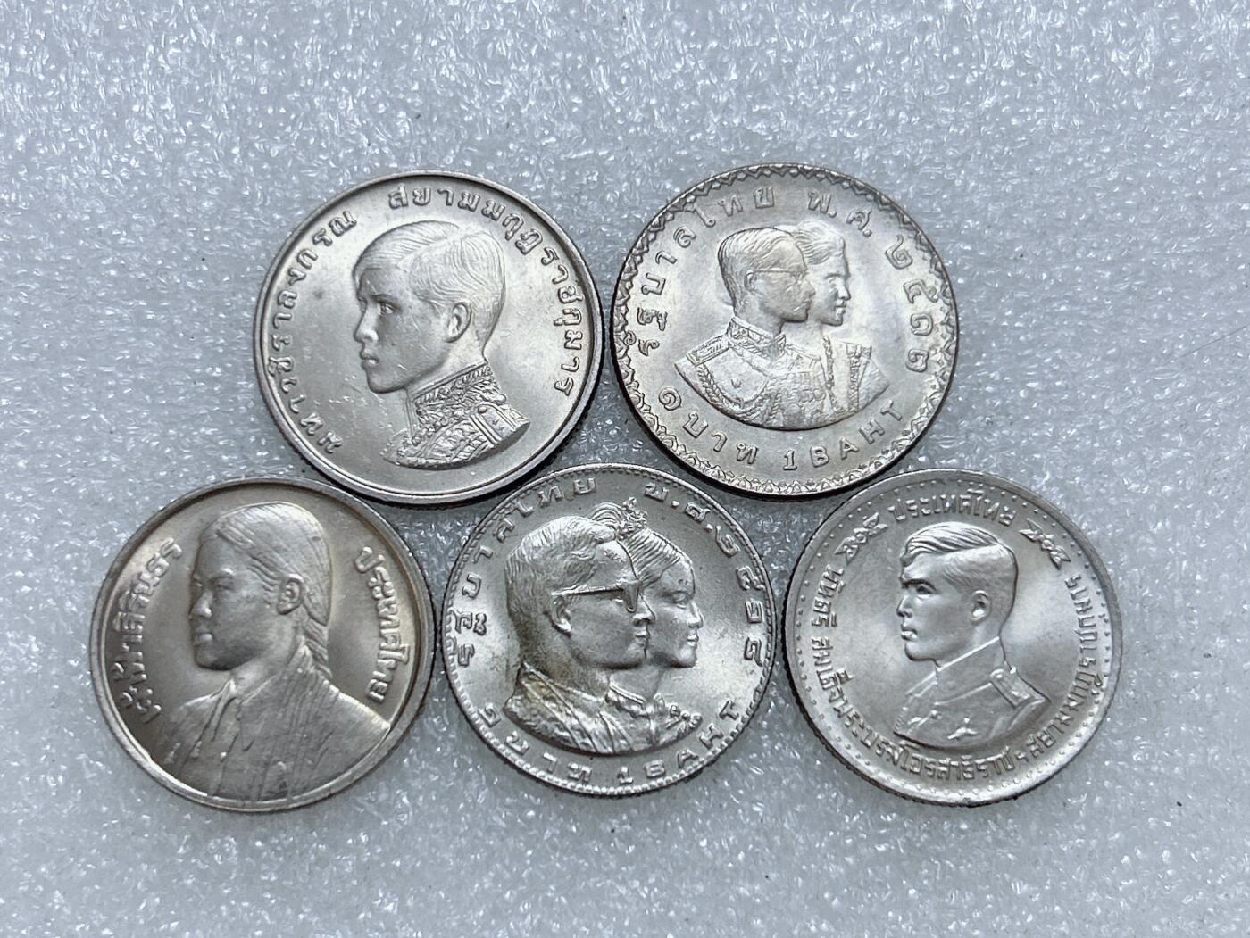 第一海外回流一元起拍收藏 散集专场  第262期 泰国纪念币 5枚 原光品