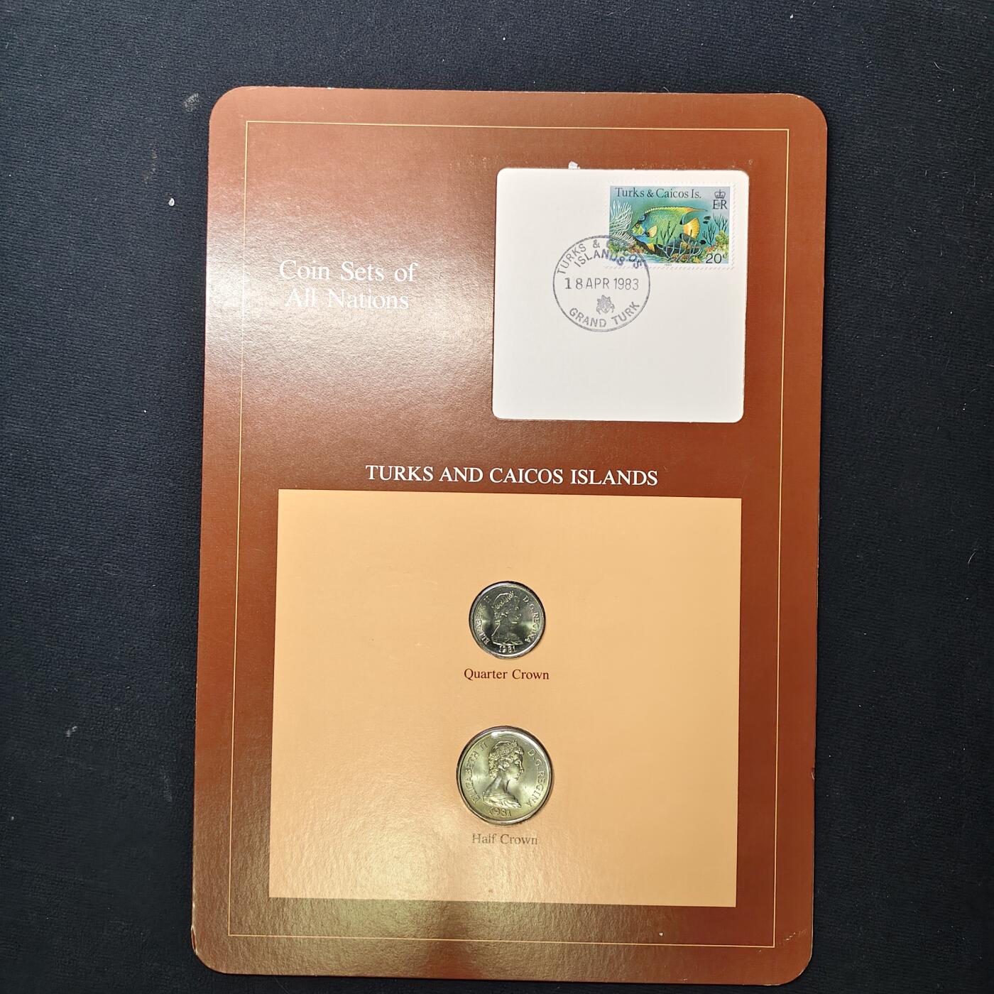 【全场包邮】纯粹捡漏拍475场（免费代拍第12场） 【富兰克林·世界各国硬币系列邮币卡】特克斯和凯克斯群岛